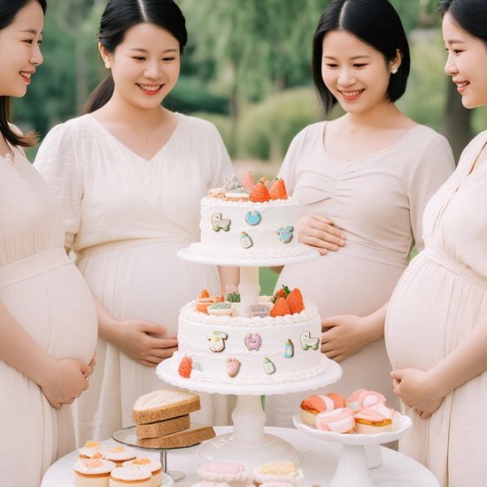 Koekjesvormpjes Set Baby Shower Thema - Rompertje, Slabbetje, Rammelaar, Flesje, Wagentje, Voetje - Bakvormen voor Baby Shower en Verjaardagsfeestjes — afbeelding 4