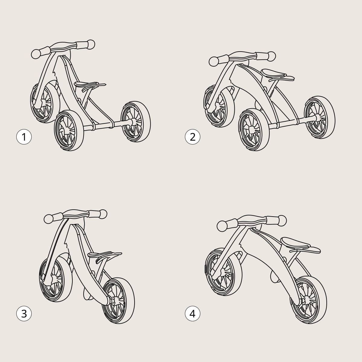 Petite Petite Amélie Houten Loopfiets Noyer - 2-in-1 Design thumbnail 2