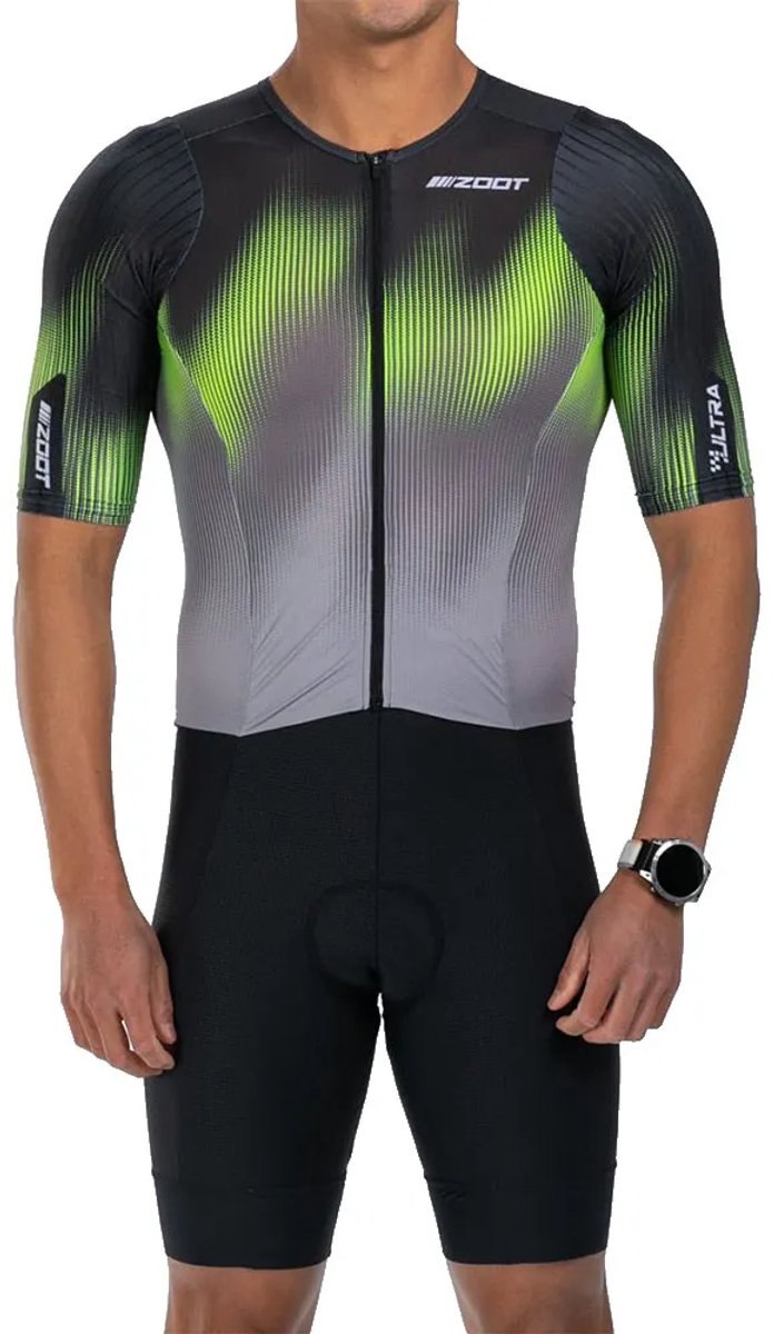 Zoot Ultra P1 Exos Korte Mouw Triatlonpak Grijs 2XL Man