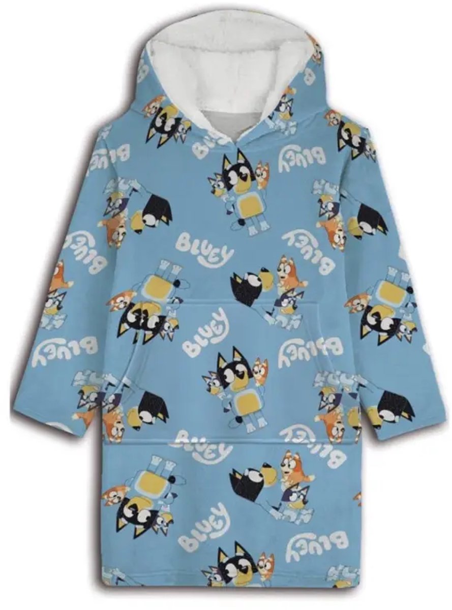 Bluey hoodie poncho 7 - 14 jaar polyester