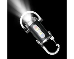 Mini USB oplaadbare LED zaklamp sleutelhanger, draagbare waterdichte camping zaklamp, sleutelhanger, outdoor uitrusting
