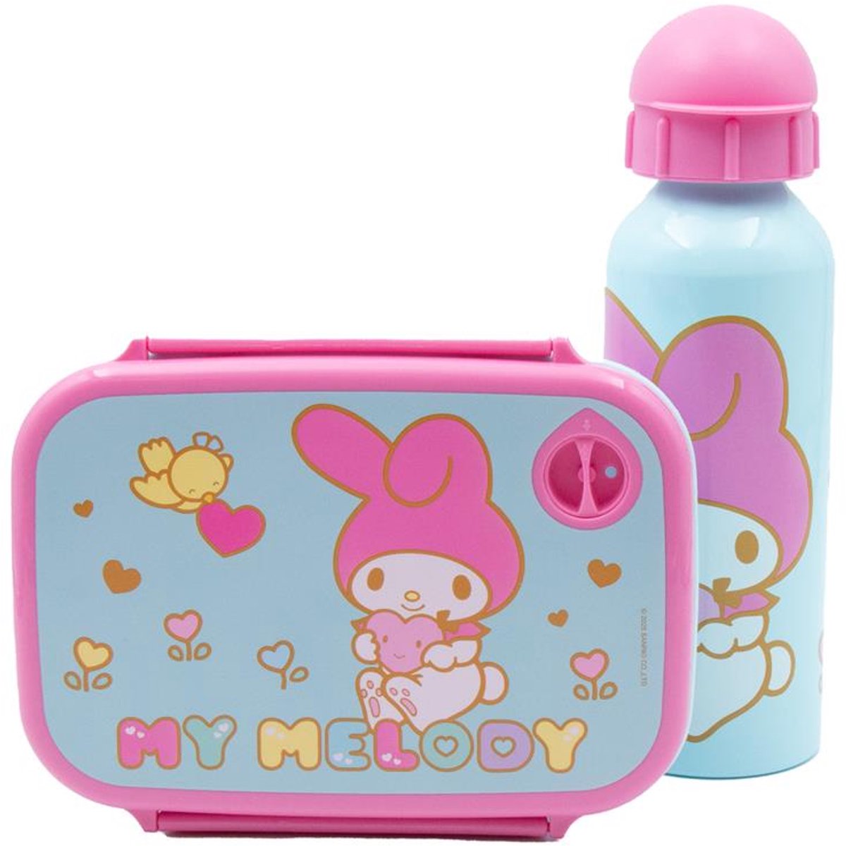 My Melody Lunch Set – Lunchbox + Drinkfles – Kids Lunchset - Schoolset - Broodtrommel - Sanrio