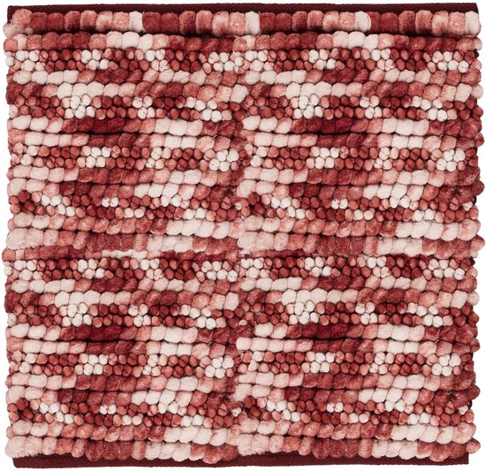Heckettlane Badmat Brenda - Badkamermat - Bidetmat - Antislip tapijt - 60x60 cm - Rood