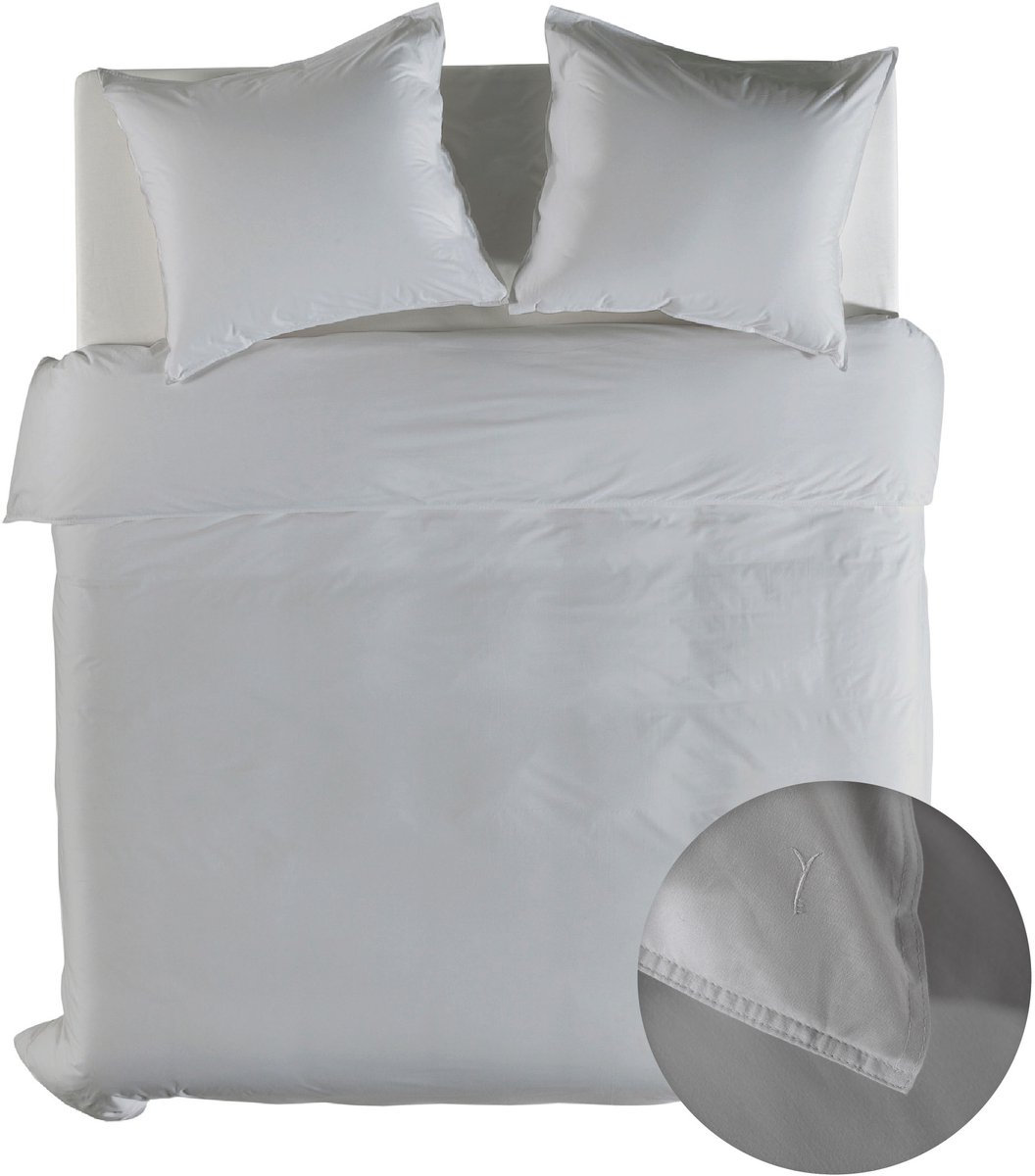 Yellow Dekbedovertrek Gewassen Katoen Suite Nairobi - Vaporous Grey - 260x200/220 cm - 100% Gewassen Katoen - Lits-Jumeaux Extra Lang