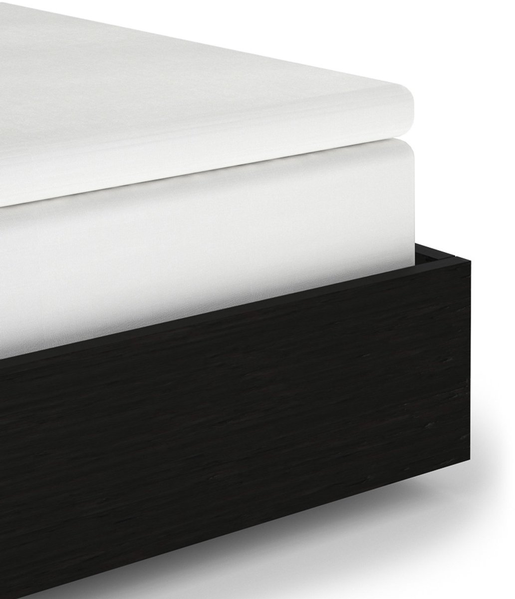 Heckettlane Hoeslaken Elementi-Topper - Onderlaken voor Tweepersoonsbed - 140x200 cm - 100% Katoen-Satijn - Wit