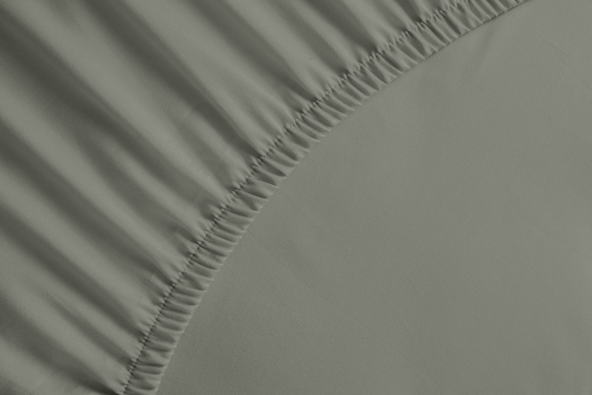 Yellow Hoeslaken Percale - Katoen - Groen - Tweepersoons 140x200 cm - natuurlijk materiaal - slijtvast en duurzaam