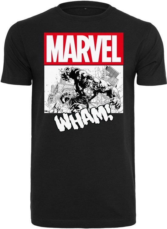 Merchcode The Avengers - T-shirt pour hommes Smashing Hulk - XS - Zwart