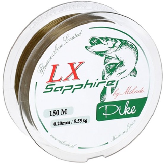 Mikado LX Sapphire Pike - 0.20 mm - 5.50 kg - 150 m - Fluorocarbon Coated Roofvis Lijn van Merkloos — afbeelding 2
