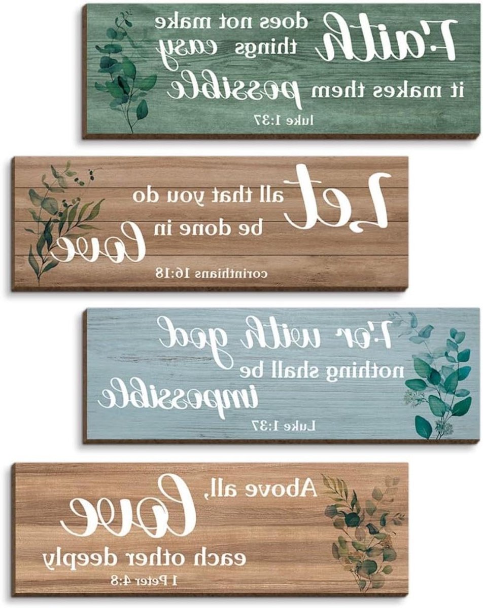 Bijbelverzen wanddecoratie | Christelijke muurdecoratie voor thuis | Houten religieus wandbord | Rustieke muurkunst | Inspirerende gebedsdecoraties | Geschenken voor slaapkamer, badkamer en woonkamer