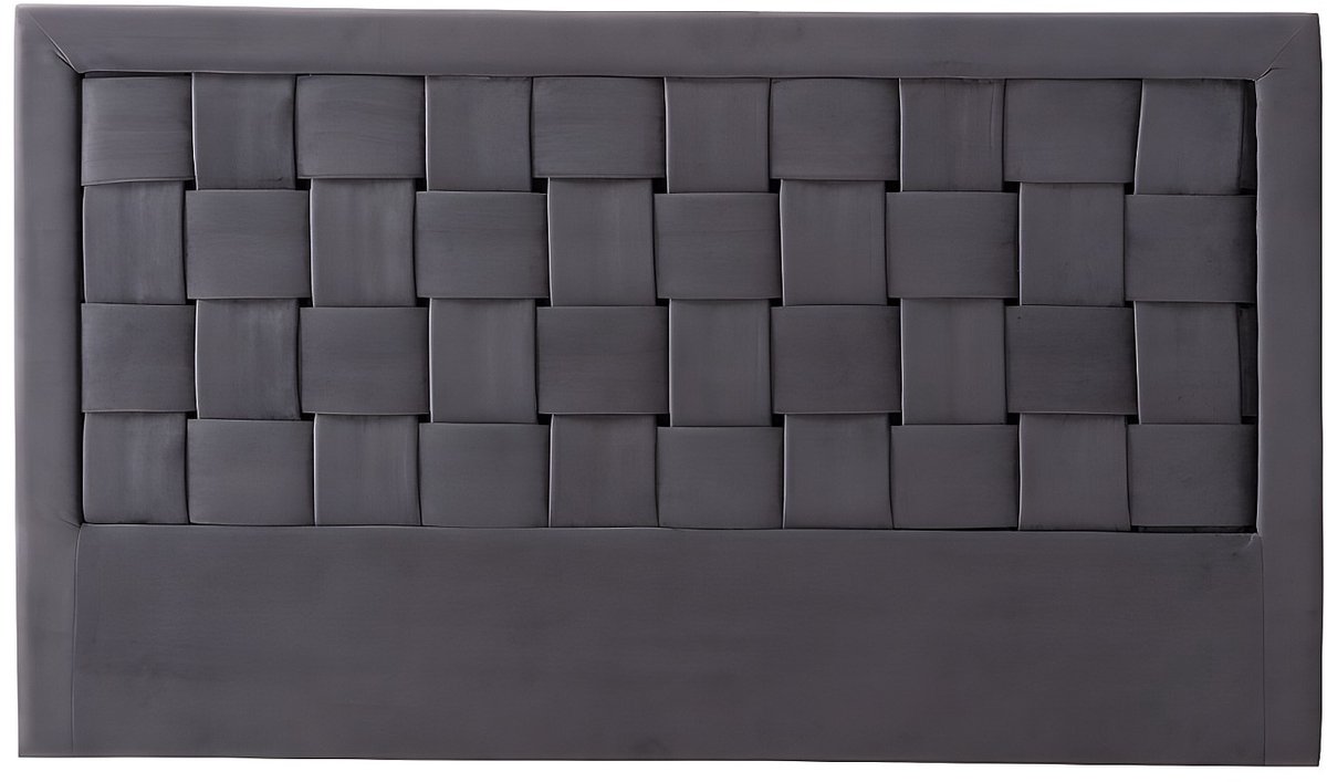 Vente-unique Hoofdeinde JENNA - Fluweel - 160cm - Donkergrijs