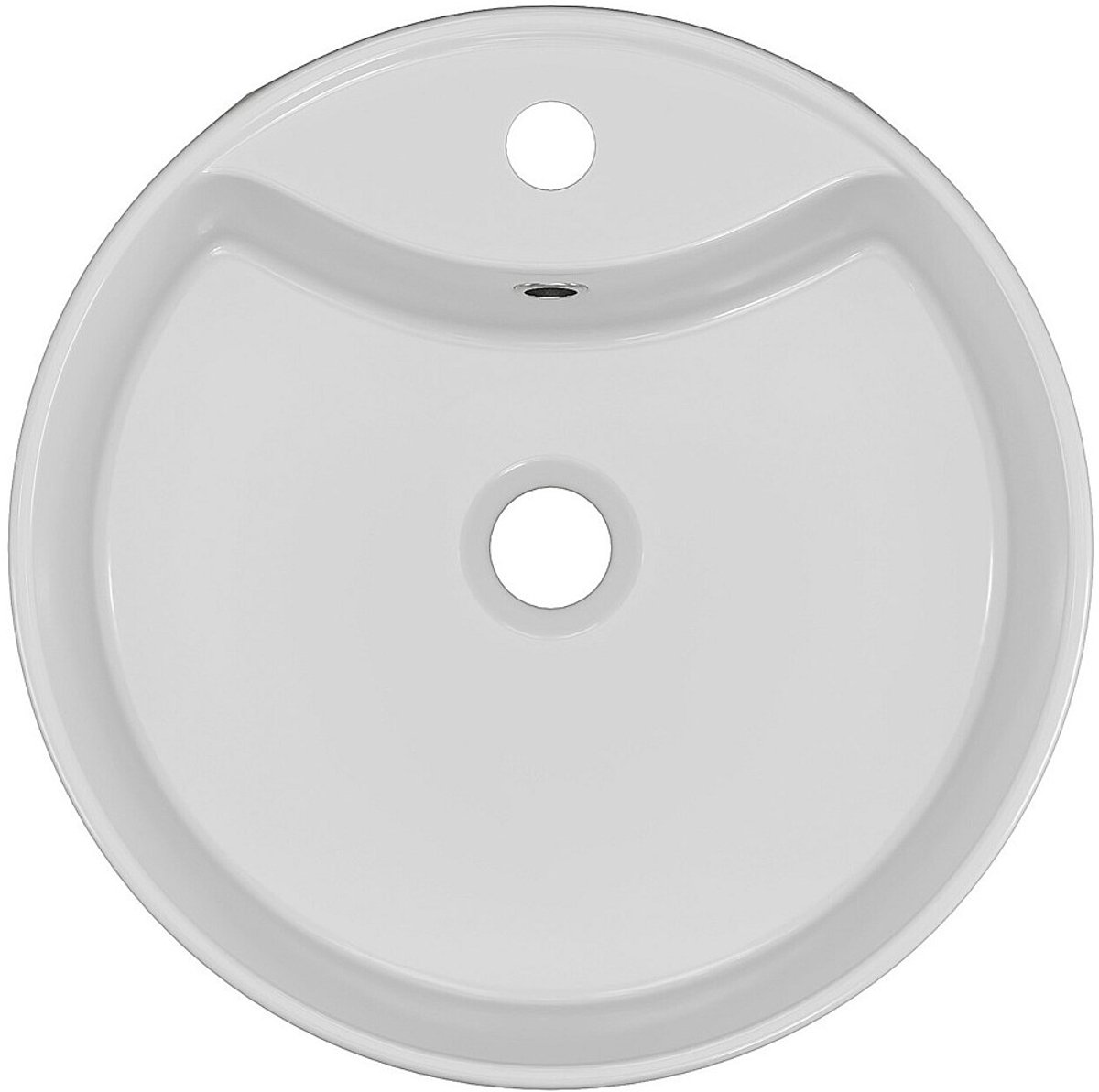 Vente-unique Ronde wastafel om neer te zetten van wit keramiek - 40 cm - DARINI