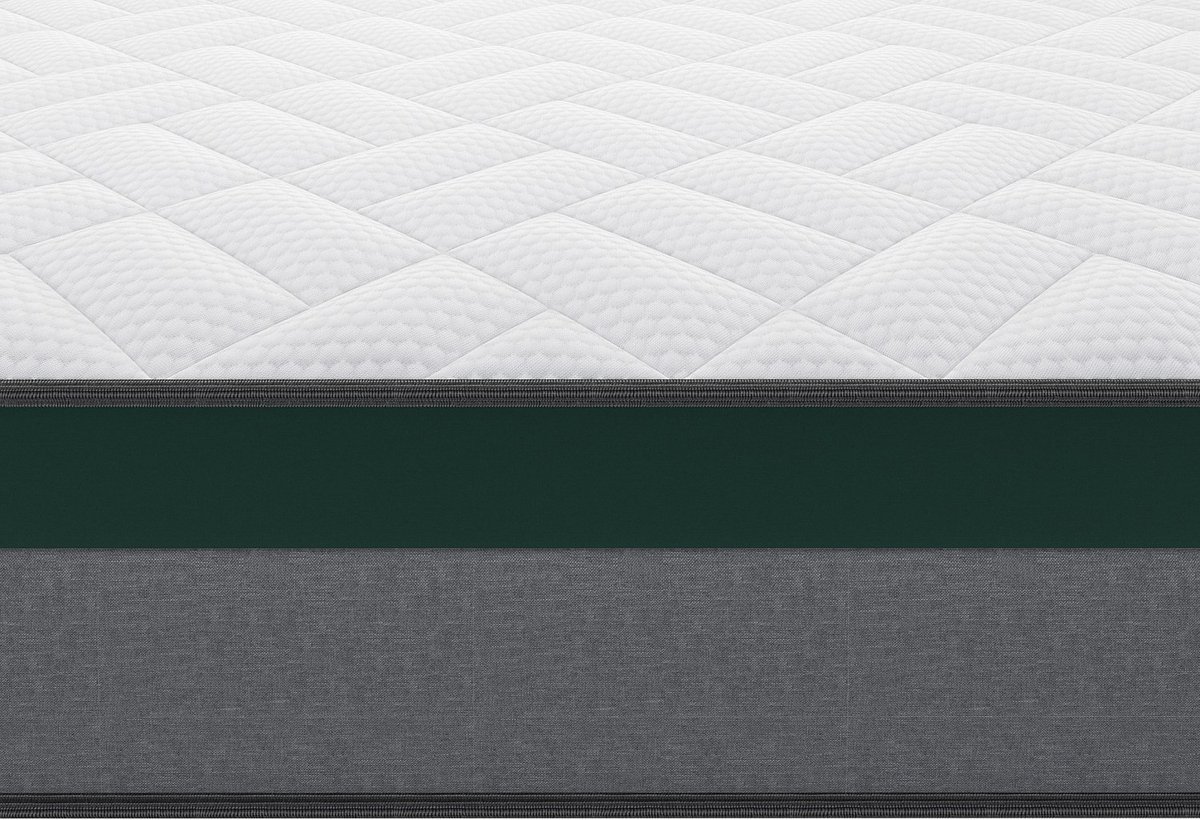 Vente-unique Bedset 140 x 190 cm - Bedbodem met lichte houtkleur en opbergruimte + matras met pocketveren - PRESTIGE van YSMÉE