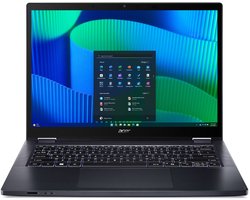 Acer TravelMate TMP414RN-55-TCO-59VM Intel Core Ultra 5 225U Hybride (2-in-1) 35,6 cm (14") Touchscreen WUXGA 16 GB DDR5-SDRAM 512 GB SSD Wi-Fi 7 (802.11be) Windows 11 Pro US International Blauw