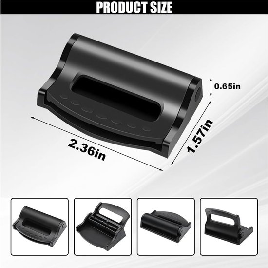 2-pack autogordel verstellers - riempositioneerder - universele gordelclips voor volwassenen/kinderen - autobenodigdheden - zwart van Merkloos — afbeelding 2