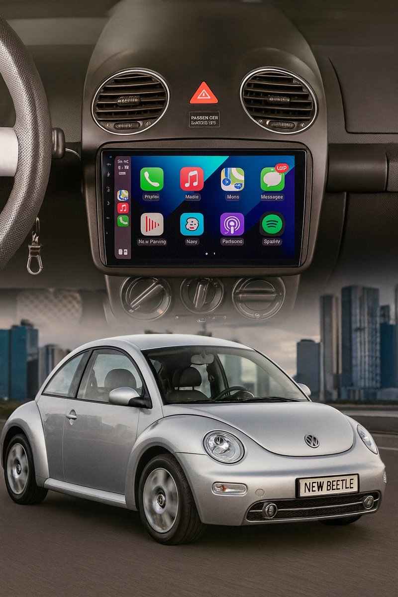 ADIVOX 9 inch T2 geschikt voor Volkswagen New Beetle 2005-2011 Android 15 CarPlay/Auto/Wifi/DSP/RDS/5G/DAB+