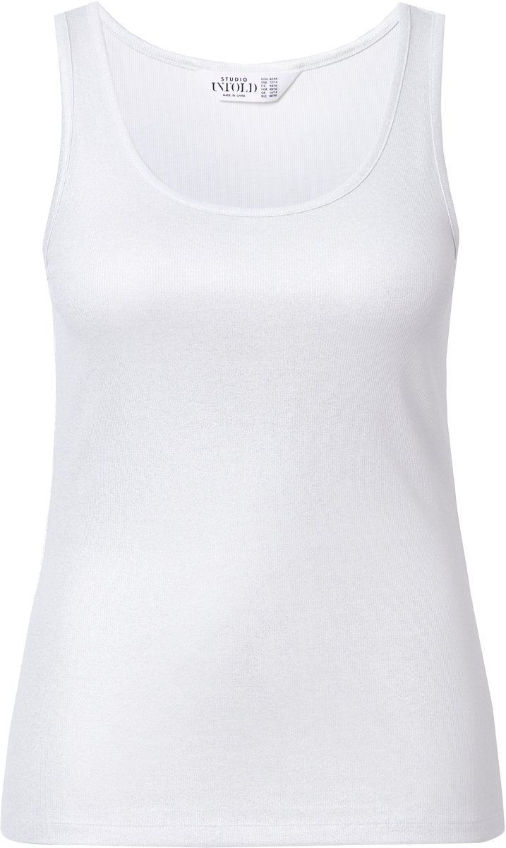 Studio Untold - Dames - Ribtop slim shape glanseffect - Zilver - Maat 58+