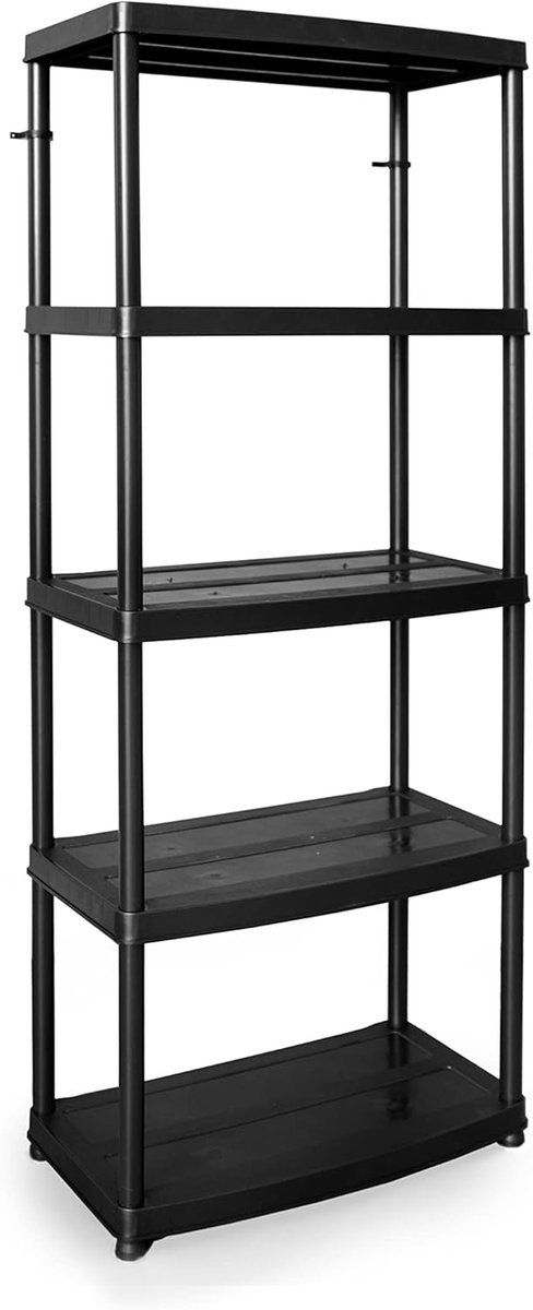 Stunq® Robuust Kunststof Opbergrek met Flexibele Plankenopstelling - Voor Diverse Ruimtes