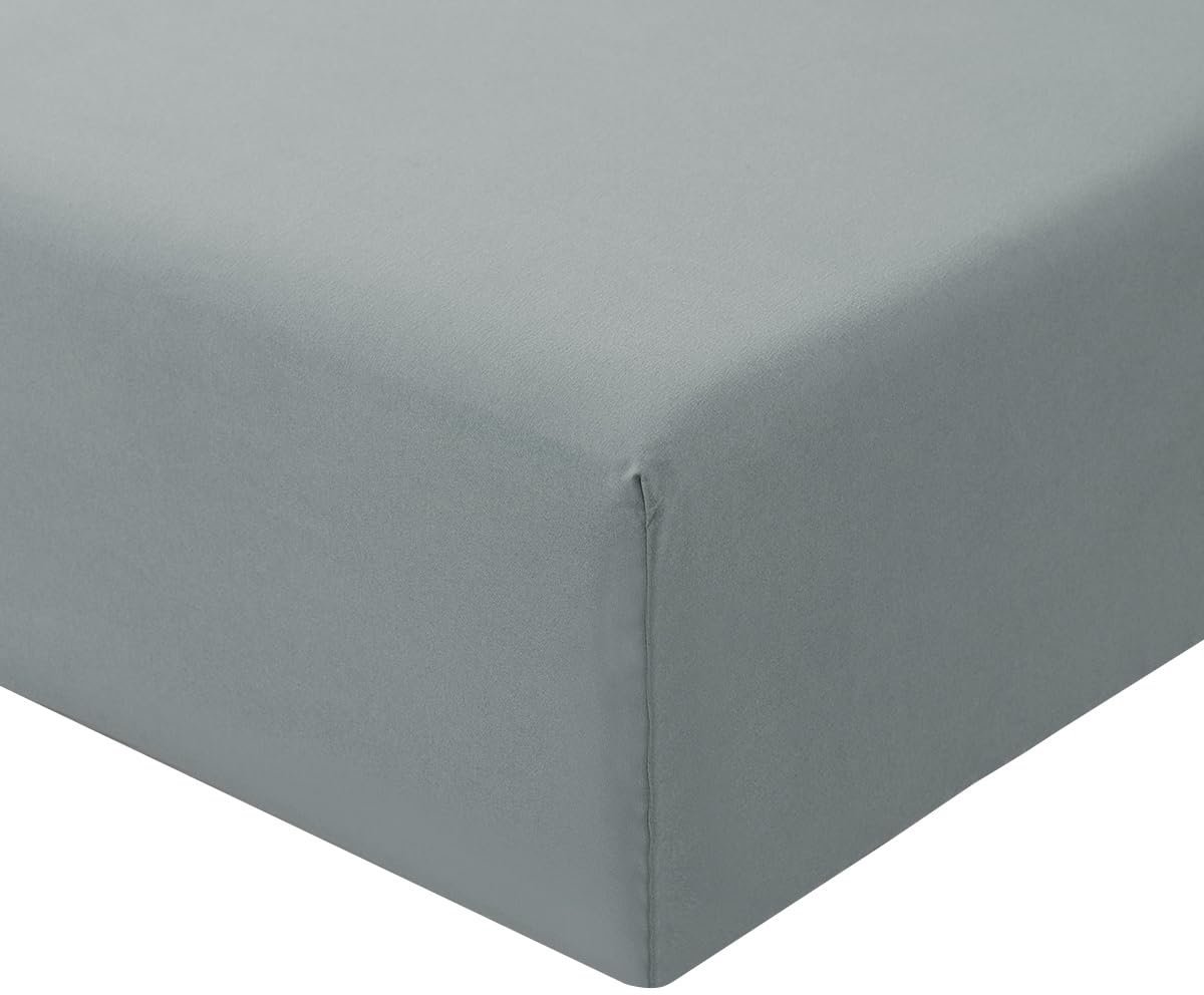Stunq® Premium Zachte Satijnen Hoeslaken Set voor Boxspringbedden 180x200 cm Lichtgrijs