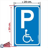 Invalide Parkeerplaats sticker.