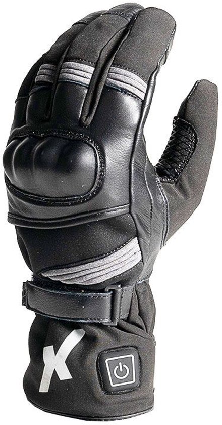 MOTOBLOUZ Motor Verwarmde handschoenen ETNA Gemengd M Winter Zwart Grijs CE-gekeurd