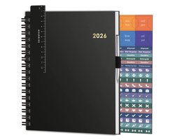 Agenda 2026 – A5 – Weekagenda – Hardcover – Zwart