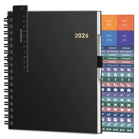 Agenda 2026 – A5 – Weekagenda – Hardcover – Zwart