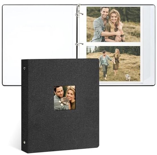 Zelfklevend Fotoalbum met Linnen Omslag - 20 Vellen voor Fotos van 10x15, 13x18 en 18x24 cm