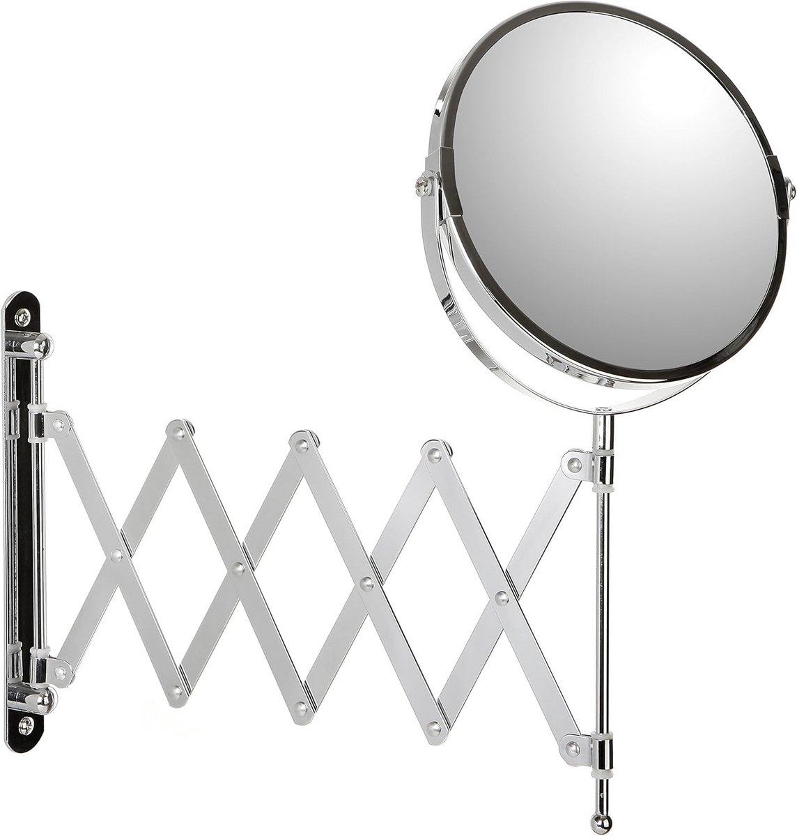 Vergrootspiegel Met Verstelbare Arm RVS - 5x Vergroting voor Make-up