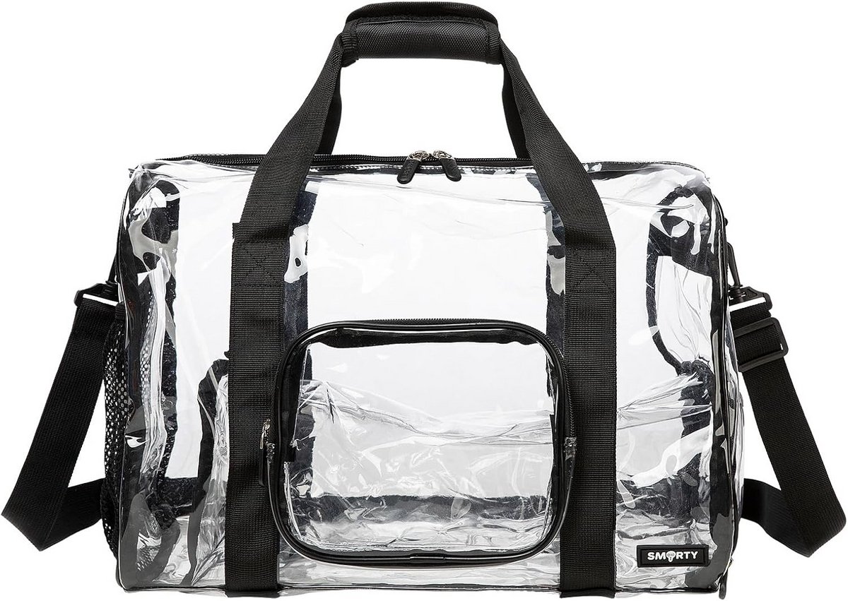 Grote Doorzichtige Sporttas met Schoenenvak - Stadion Goedgekeurde Gymtas Crossbody