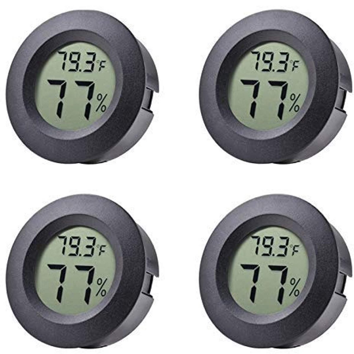 Set van 4 Mini Hygrometers en Thermometers voor Binnen