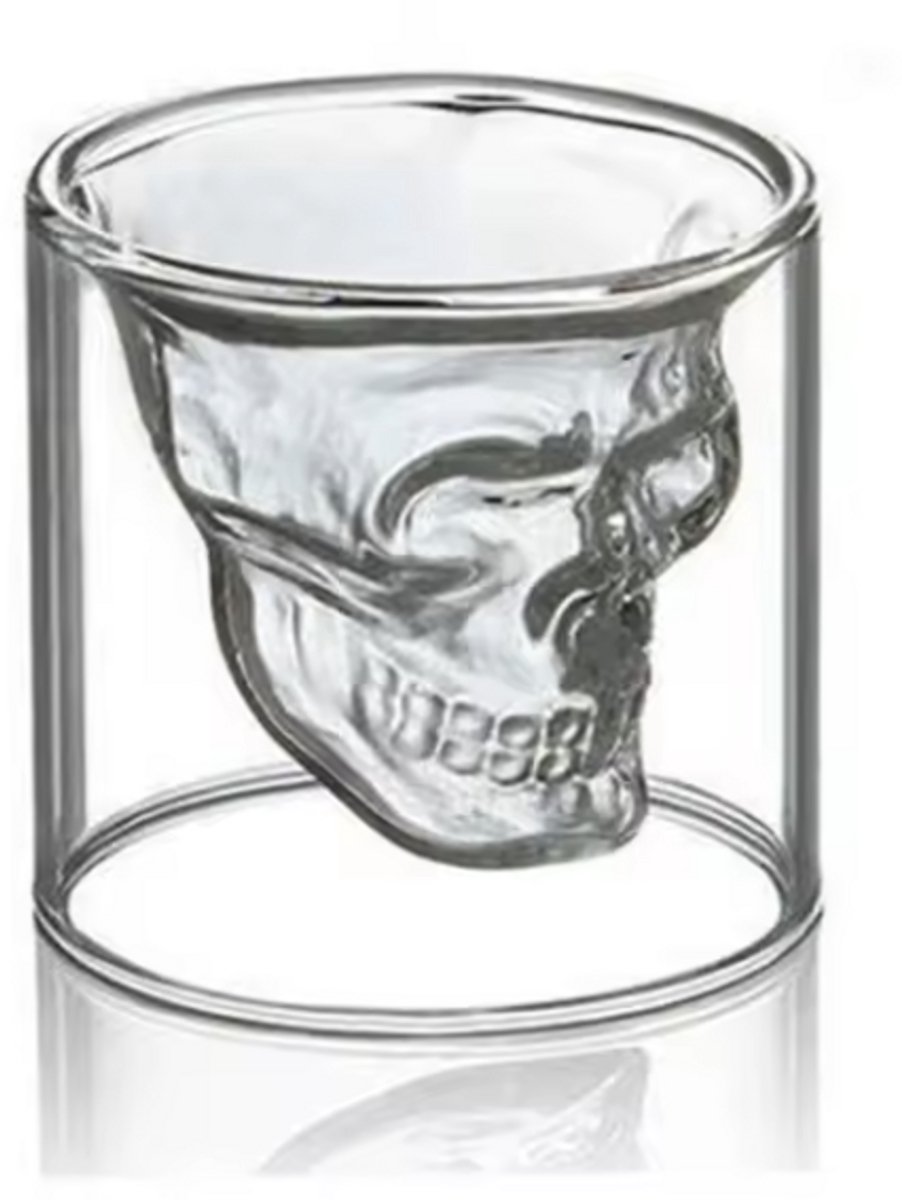 Doodshoofd Shotglaasjes - Coole shot glaasjes - 3 stuks - Shotglaasjes - 25ML - Glas - CHPN