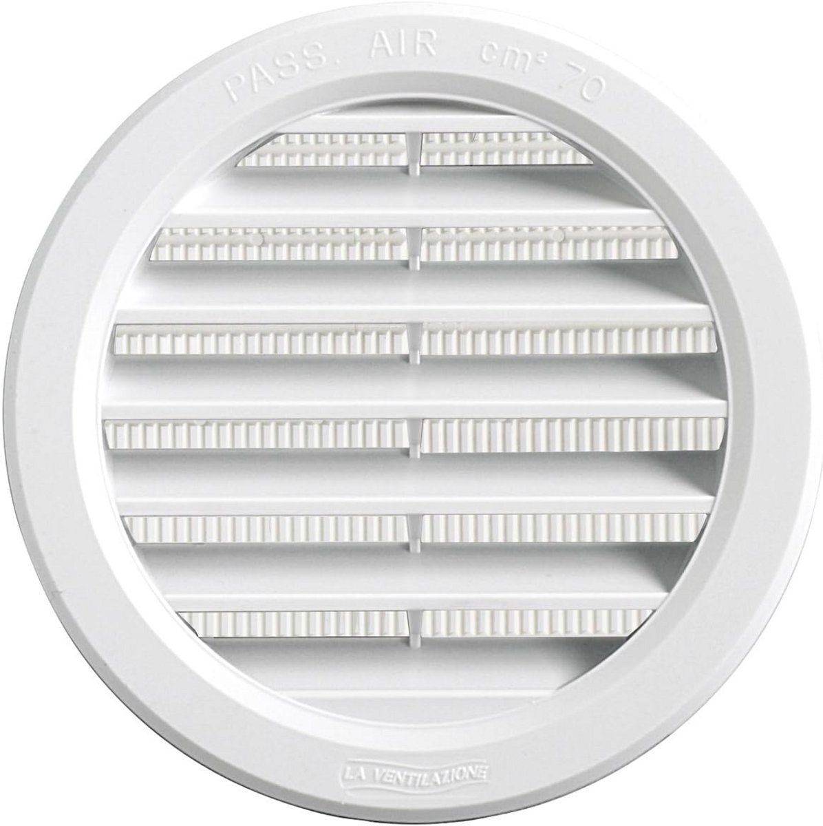 Rond Inbouw Ventilatierooster Kunststof Ø 120 mm Wit