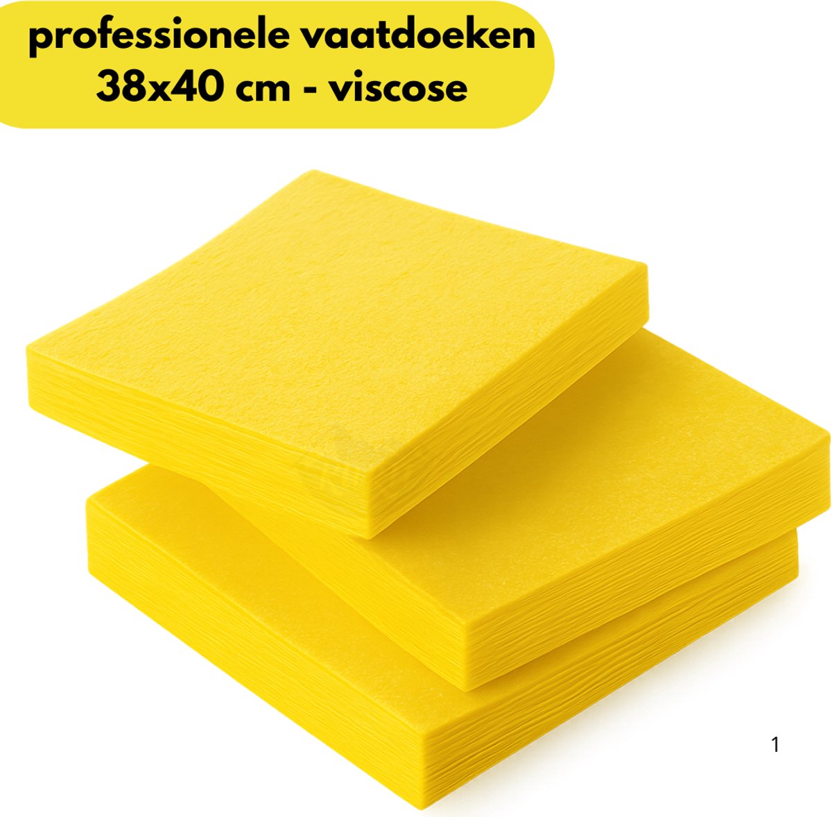 KURTT - Viscose Vaatdoek Set 50 Stuks - Sterk Absorberende sopdoeken - Vaatdoeken Wasbaar - 38 x 40 cm