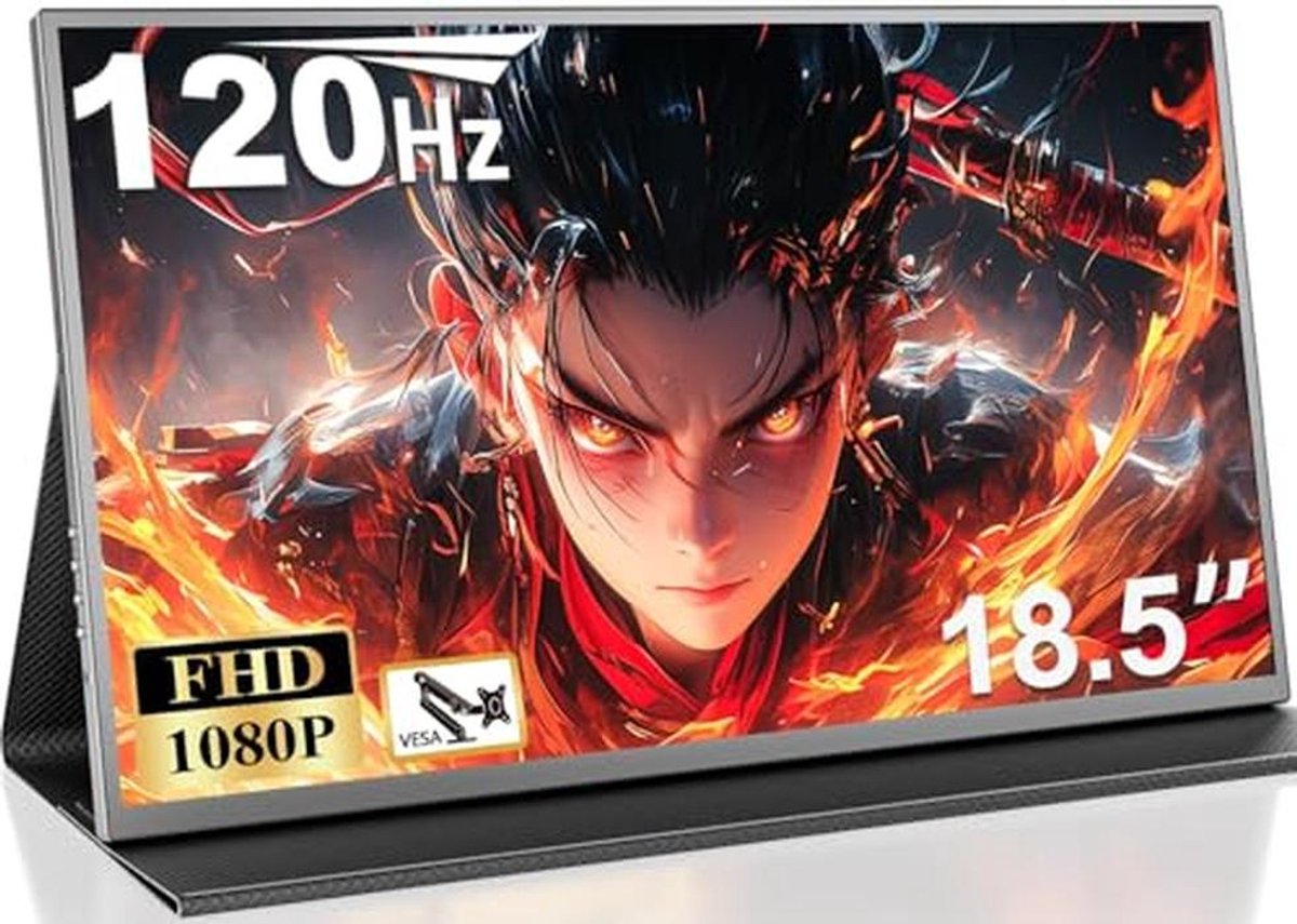 Draagbare Monitor 18.5 Inch 1080P met IPS en 100% sRGB