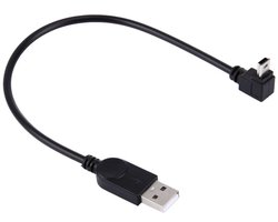 Câble Mini USB OneOne 0,29m. Câble de chargement coudé vers le haut. Câble de charge USB vers Mini USB convient pour dashcam Nextbase 101 Go, 112, 202 Lite, 212, 302G Delux, 312, 312GW, 402G, 412GW, 512, 512GW, Duo