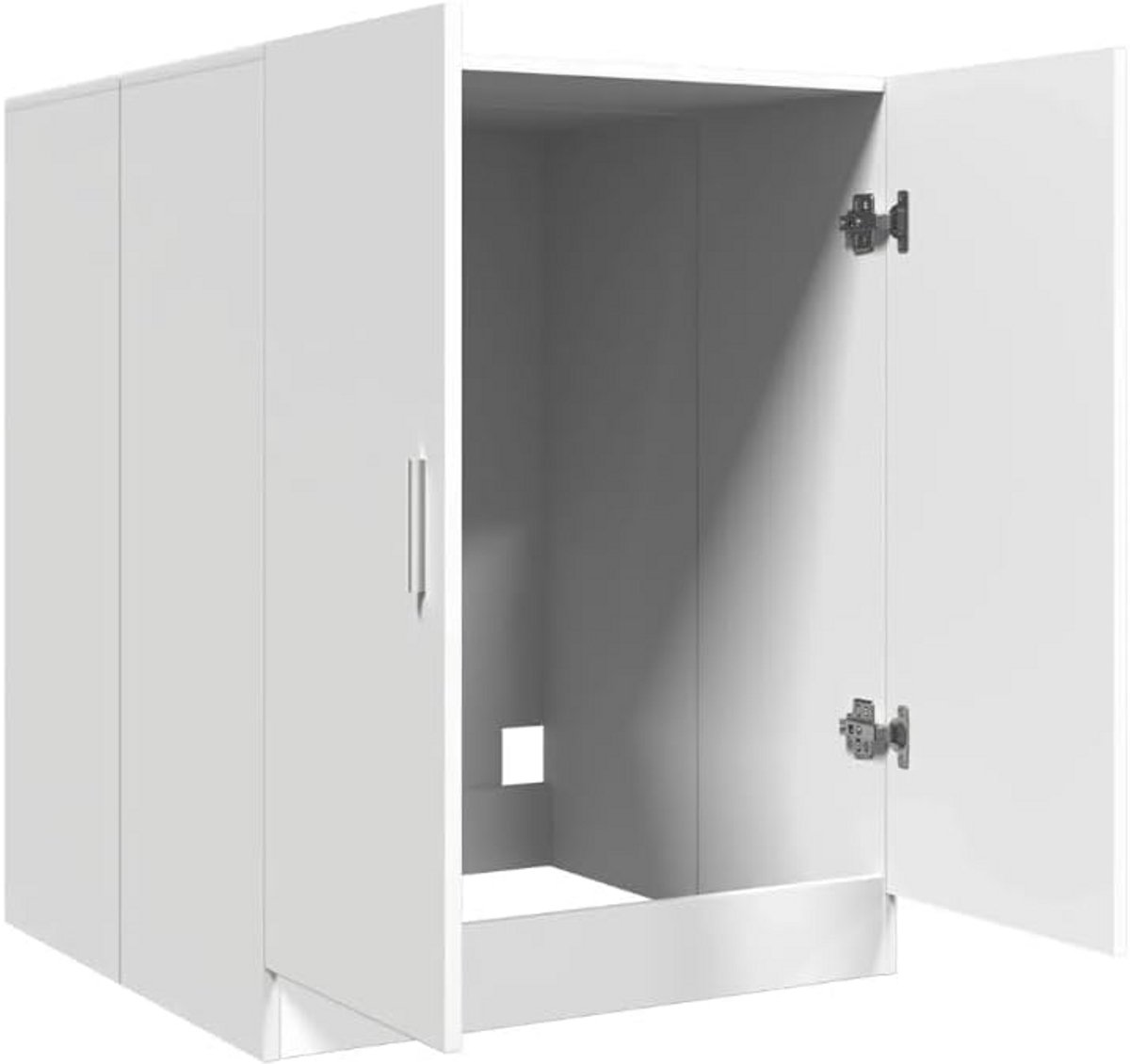 Wasmachinekast met Opbergruimte voor Wasmachine of Droger - Wit