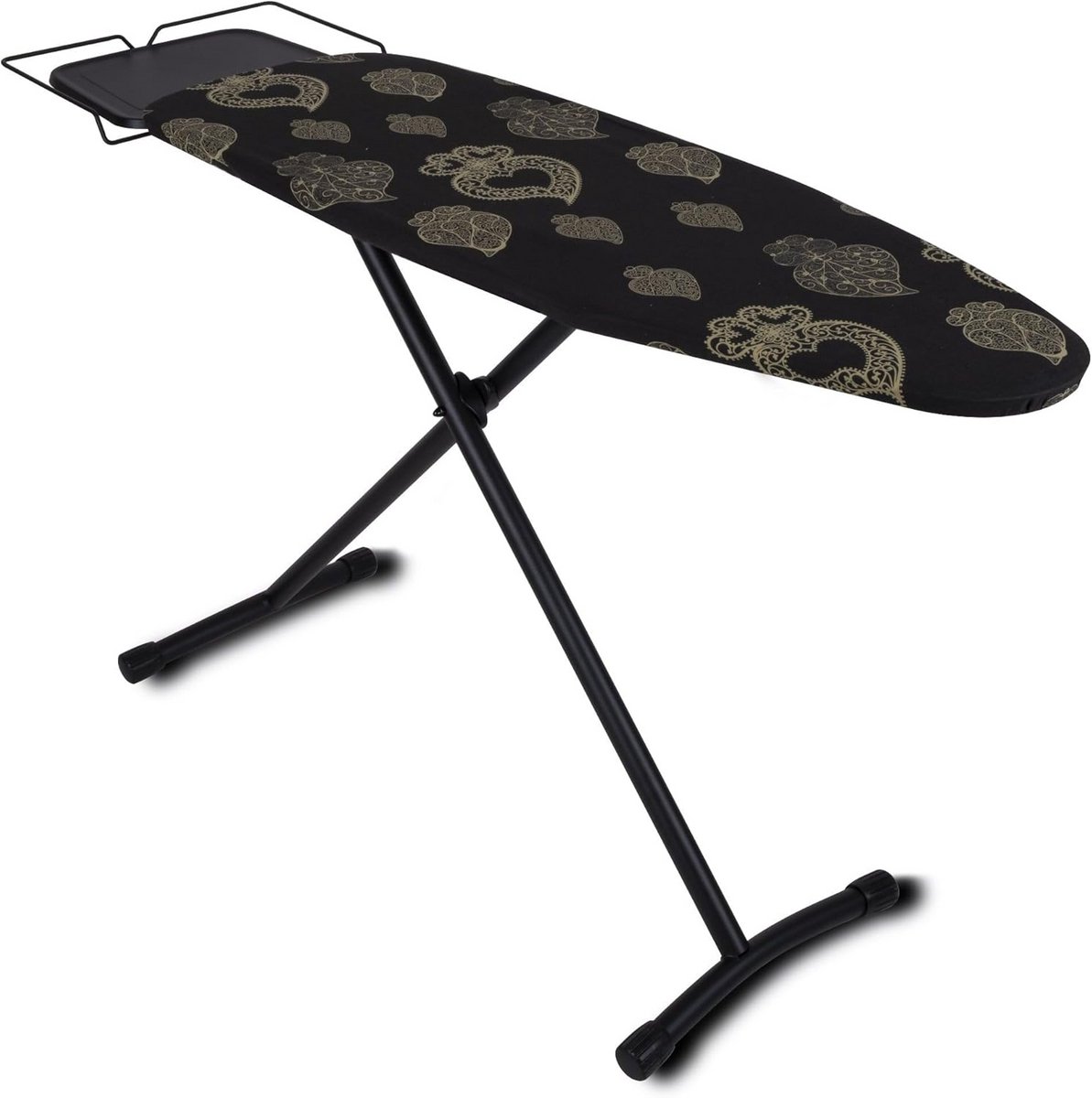 Inklapbaar Strijkplank met Strijkijzerhouder en Stoomstation Steun, 125x41 cm