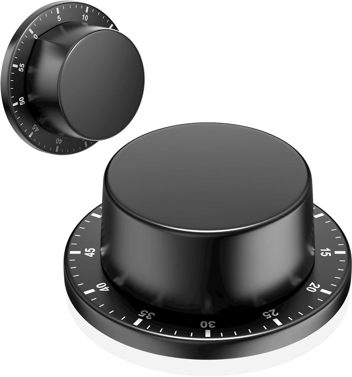 Mechanische Keukentimer RVS met Timerfunctie en Magnetische Achterkant
