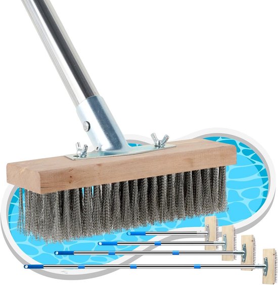 Metalen bezem 30 cm draadbezem met handvat - voor het verwijderen van