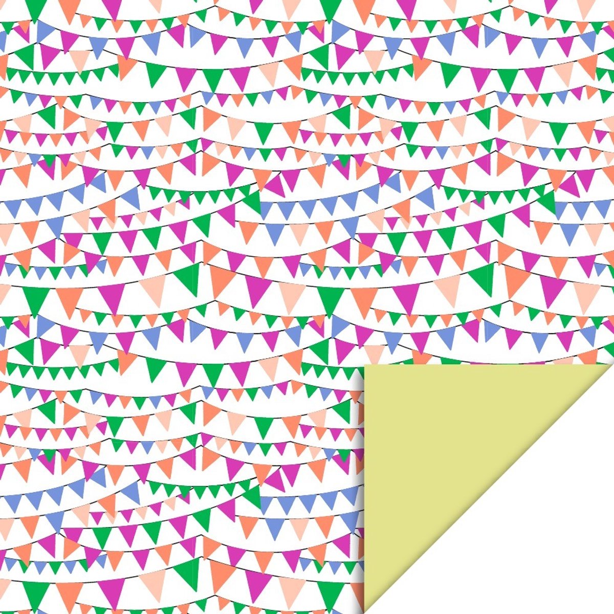 Cadeaupapier 70x300 cm - Party Guirlande - Yellow