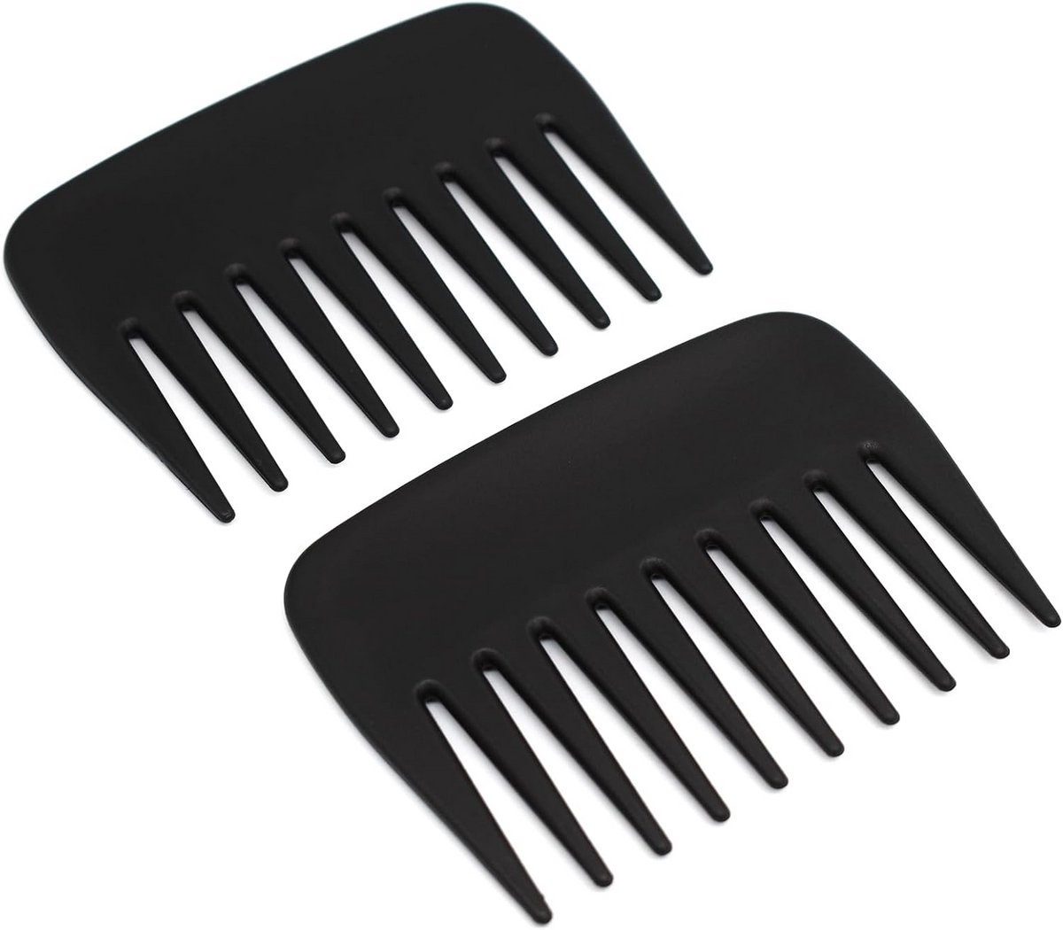 2x Professionele Brede Tand Kam - Anti-Statische Ontwarrende Styling Kam voor Krullend en Nat Haar