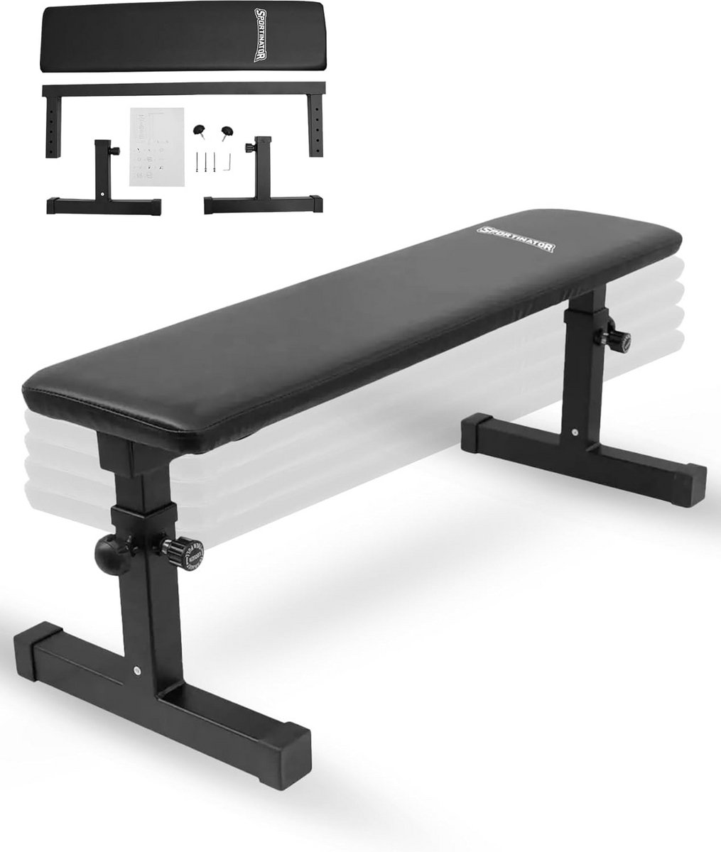Verstelbare Halterbank voor Krachttraining - Incline en Platte Bank - Max. 200 kg Belasting