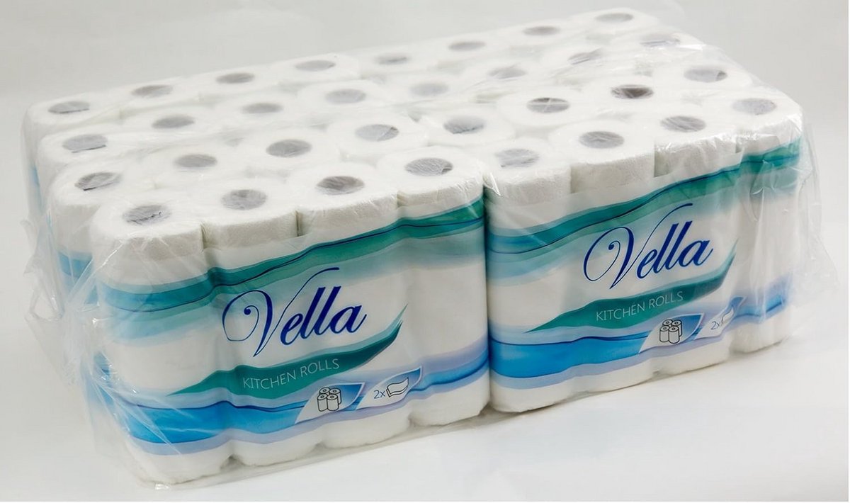 Voordeelpakket Zeer Absorberende Keukenrol, 32 Rollen, 2-Laags