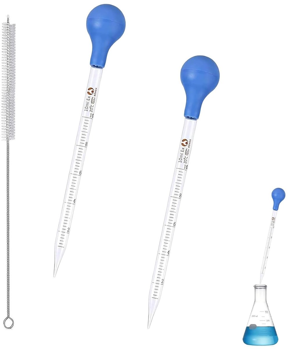 Pipette - 10 ml - Dropper Pipette - Liquids Measuring - Laboratorium - School - Pack van 2