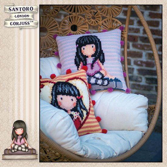 Kit oreiller point de croix Gorjuss Les mots - Vervaco - PN-0187991