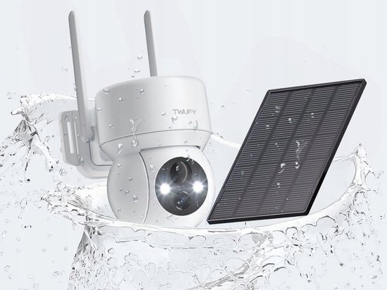 ieGeek Beveiligingscamera Draadloos Buiten – 2K 3MP FULL HD - Camerabewaking - Bewakingscamera Voor Buiten - Buitencamera - Buiten Camera Met Nachtzicht - Oplaadbaar - 3W Zonnepaneel - WIT — afbeelding 5