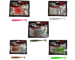FC's FELIX Softbaits 'Assorti'- 7.5cm - 25 stuks - 5x5 Shads in verschillende kleuren - Shad/Soft Bait - Kunstaas voor Roofvissen - Voordeelpakket