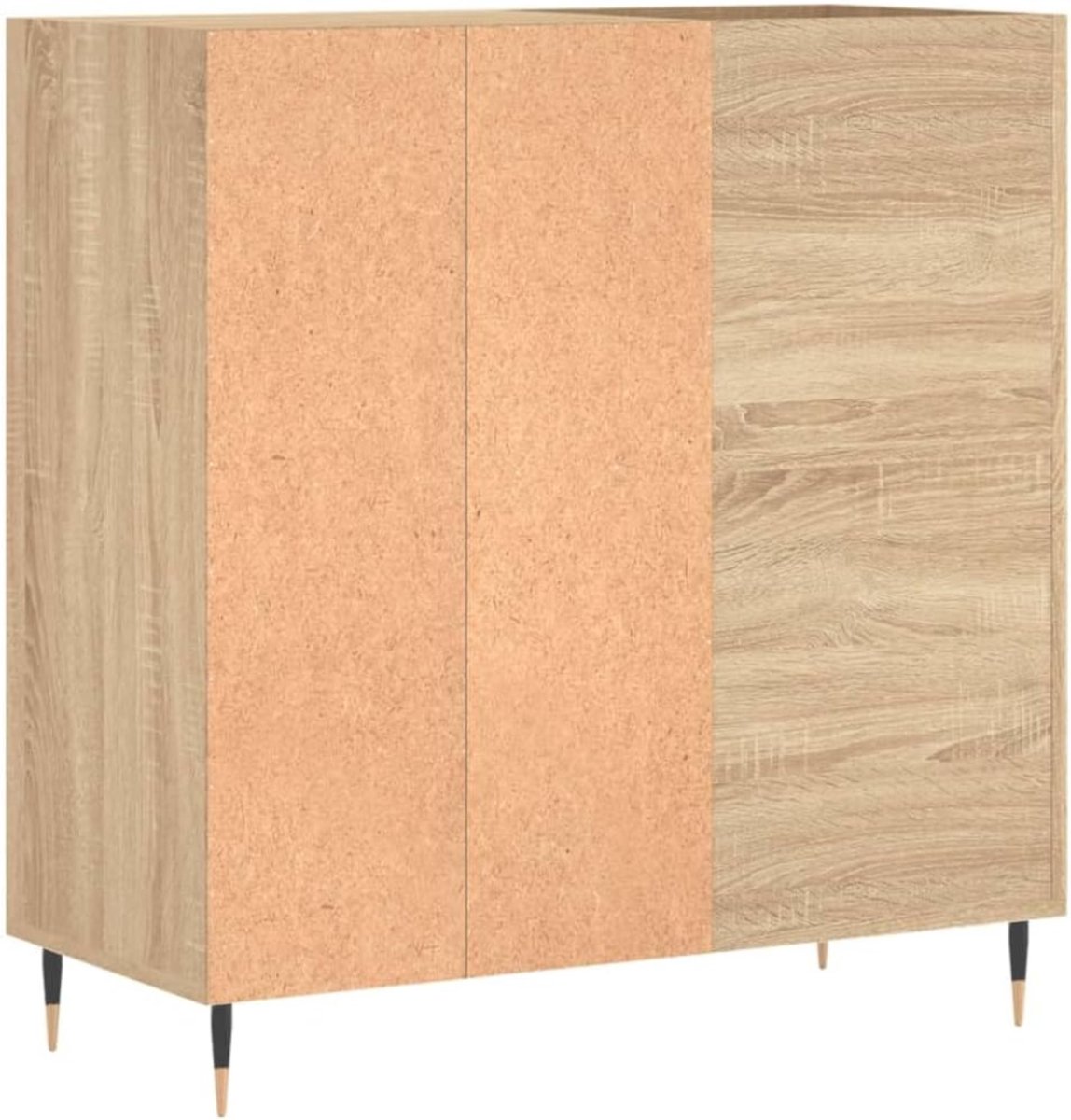 MMP® Platenspeler Kast - Platenspeler Meubel - Ip Kast - 85x38x89cm - Sonoma Eik