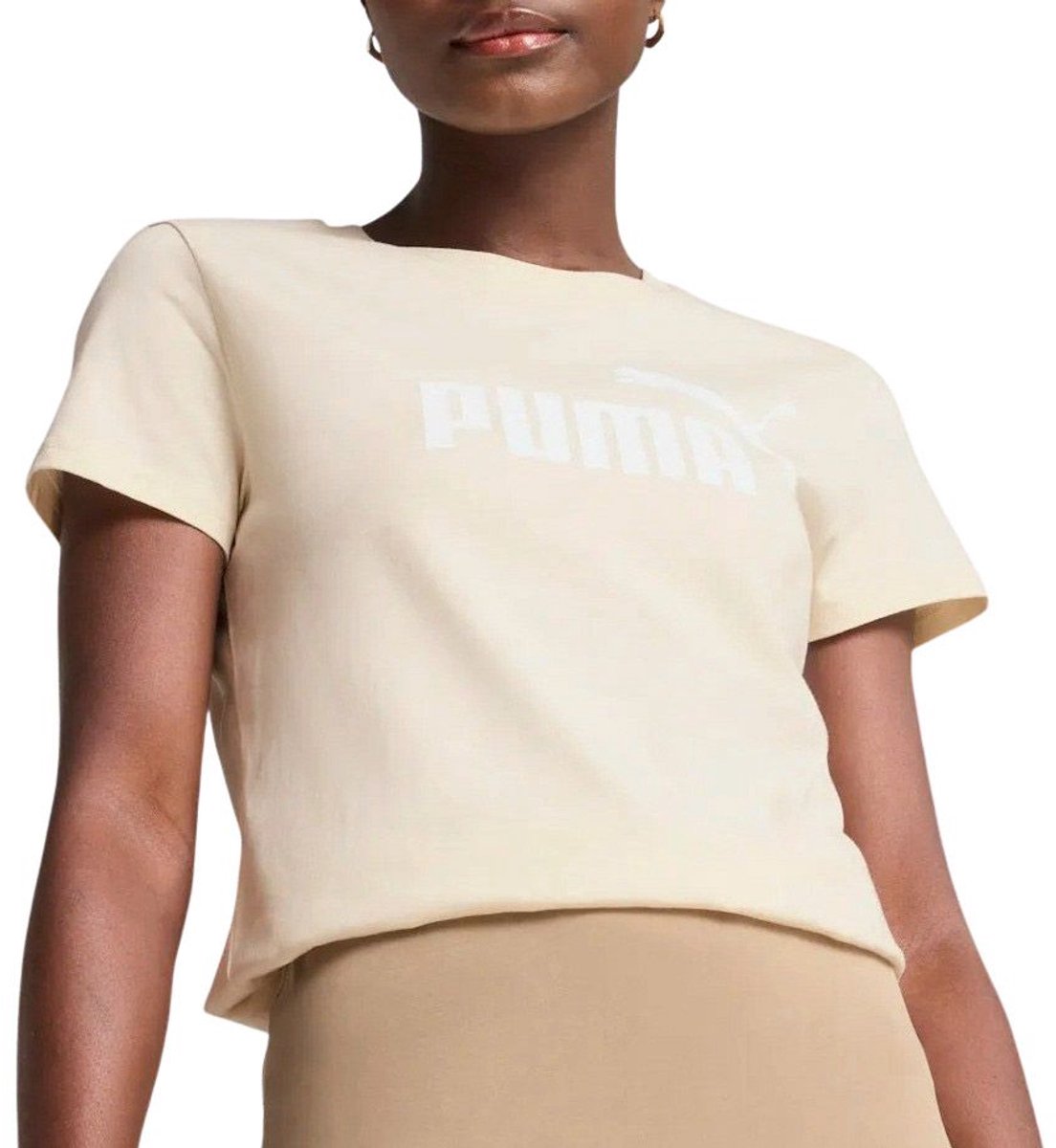 Puma ESS No. 1 Logo Shirt Dames Beige