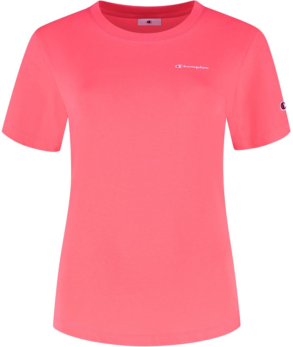 Champion Small Logo Jersey Shirt Dames Roze
